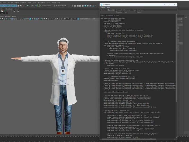Custom AI-Assisted Maya Automation Tools