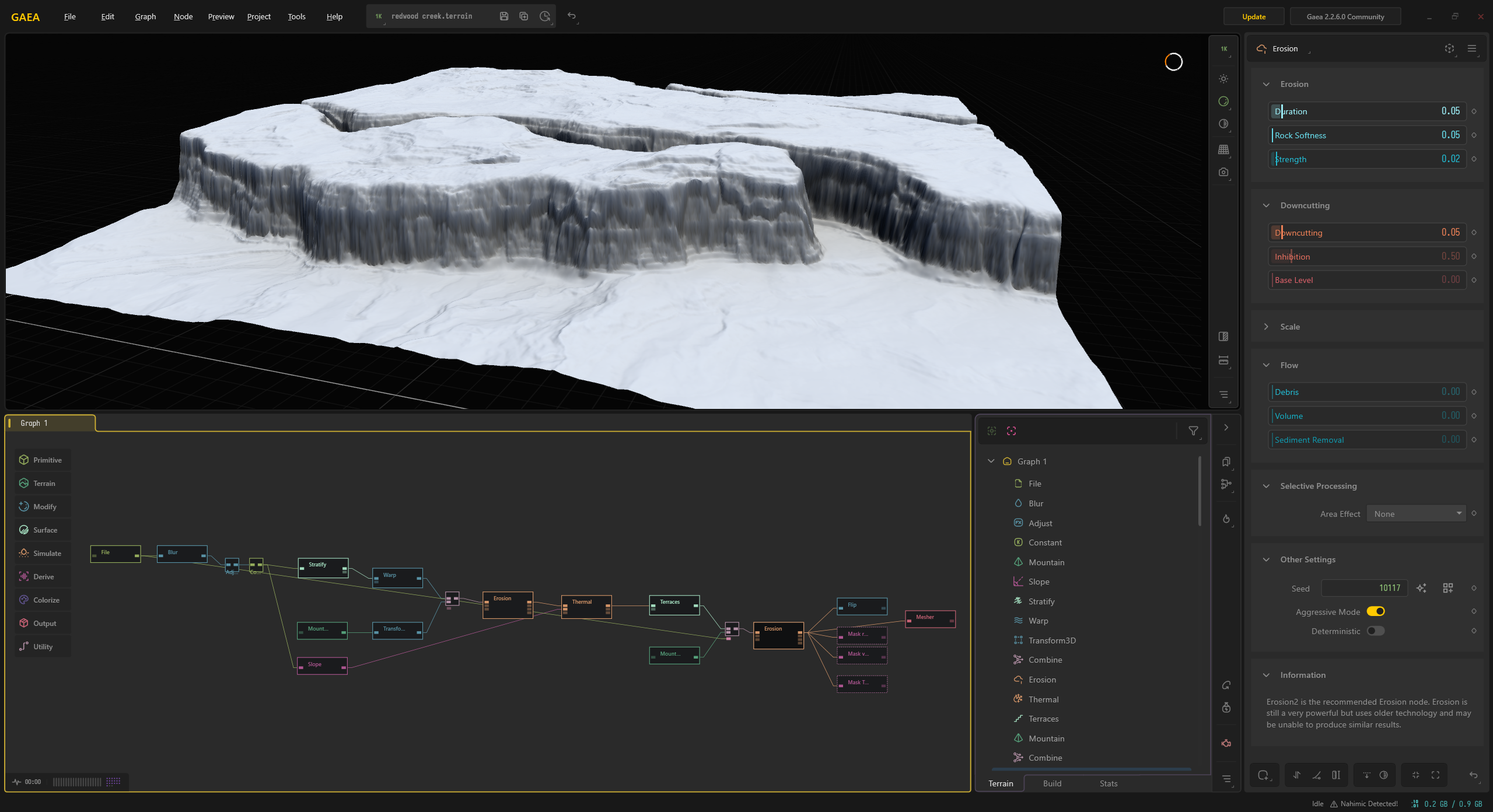 Gaea Terrain Generation Pipeline