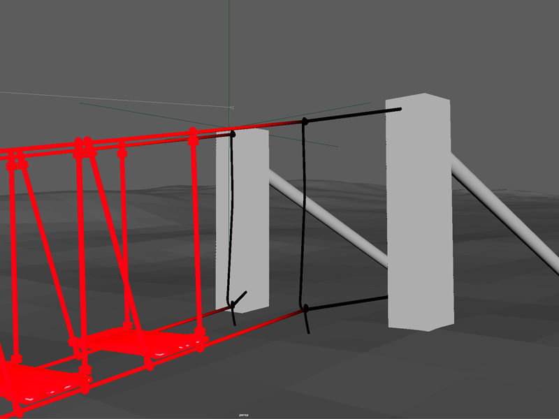 Vertex Painted Rope Bridge Prop